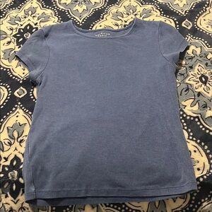 American Eagle Outfitters Kids Blue Ribbed Tee